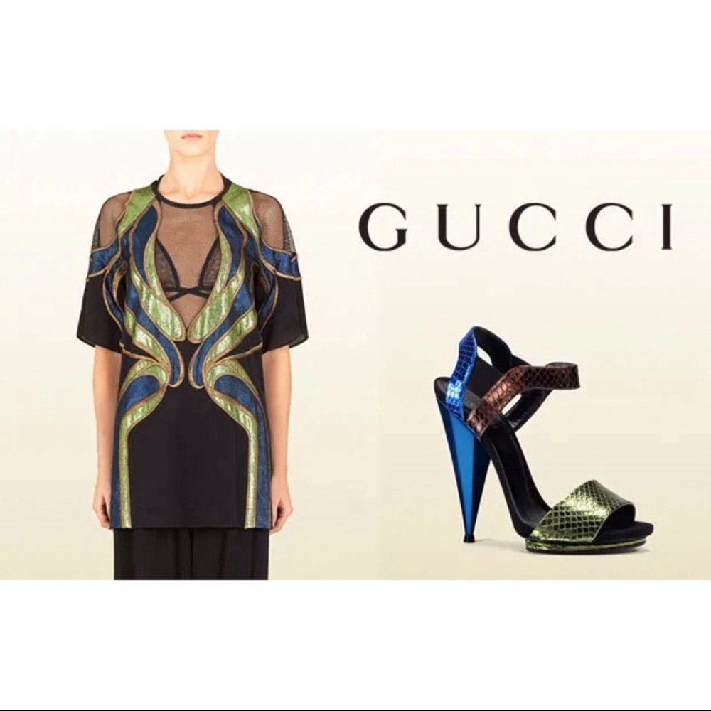 GUCCI Runway ‘Liberty’ Platform Sandals - Picture 12 of 12